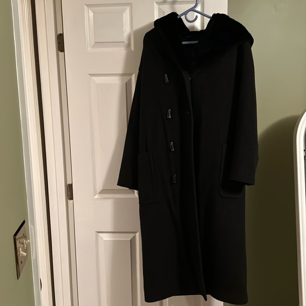 L.L. Bean Thinsulate double-breasted winter coat.